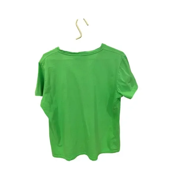 Ralph Lauren Sport Bright Green V‑Neck Tee Chest Logo Cotton XL EUC - Picture 4 of 5